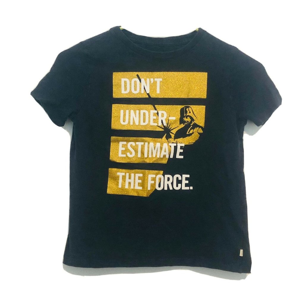 Gap Kids Star Wars Darth Vader Don’t Under-Estimate The Force Gold Size Small